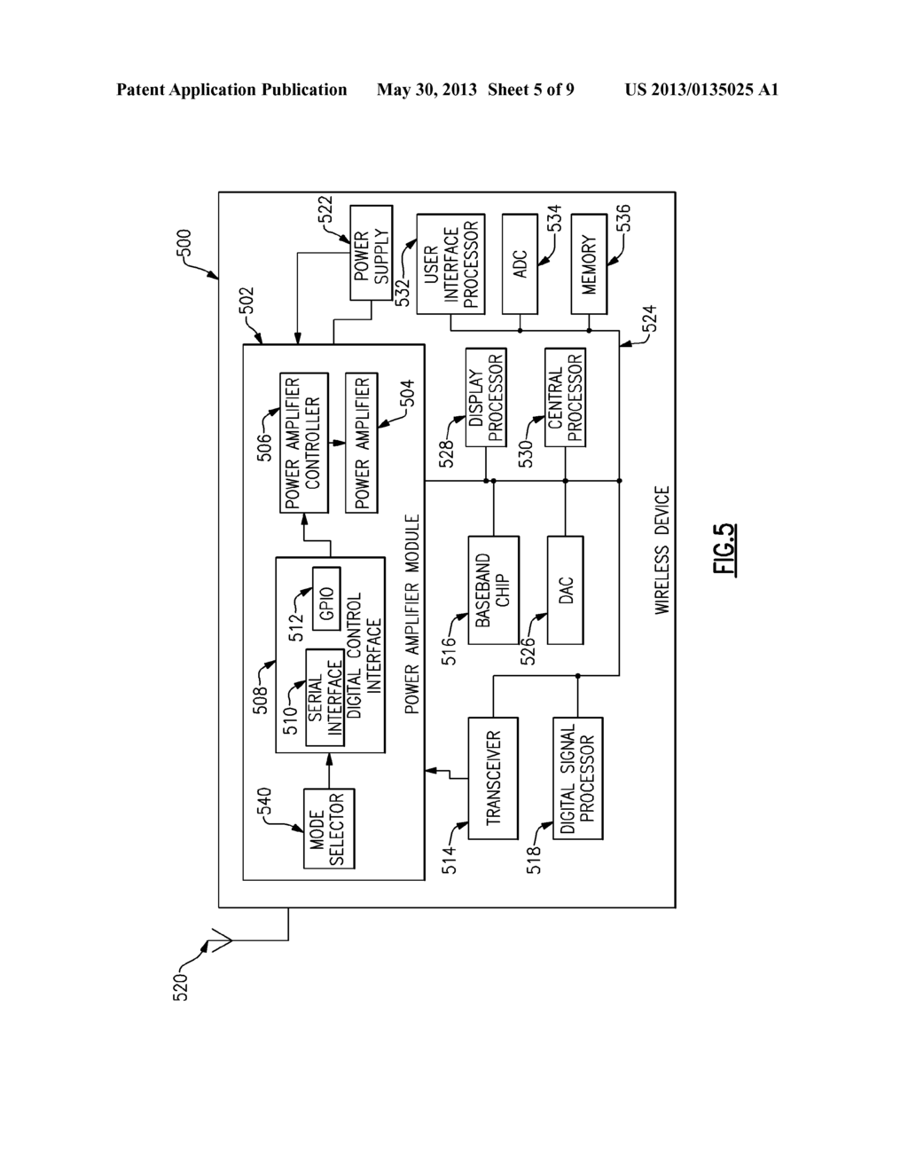 DUAL MODE POWER AMPLIFIER CONTROL INTERFACE WITH A TWO-MODE GENERAL     PURPOSE INPUT/OUTPUT INTERFACE - diagram, schematic, and image 06