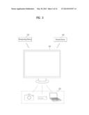 METHOD FOR INPUTTING DATA ON IMAGE DISPLAY DEVICE AND IMAGE DISPLAY DEVICE     THEREOF diagram and image