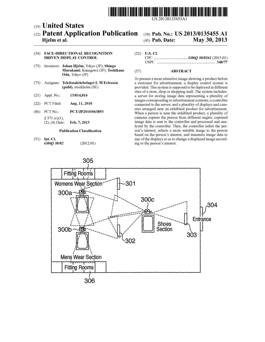 Face-Directional Recognition Driven Display Control - diagram, schematic, and image 01