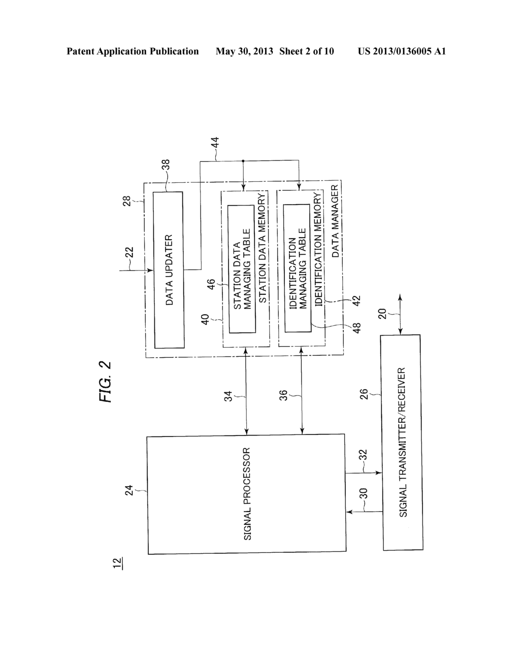 DATA MANAGER FOR MANAGING STATION DATA OF COMMUNICATION DEVICES ON A     TELECOMMUNICATIONS NETWORK - diagram, schematic, and image 03