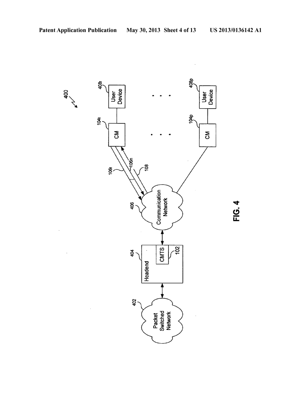 SYSTEMS AND METHODS TO TRANSMIT INFORMATION AMONG A PLURALITY OF PHYSICAL     UPSTREAM CHANNELS - diagram, schematic, and image 05