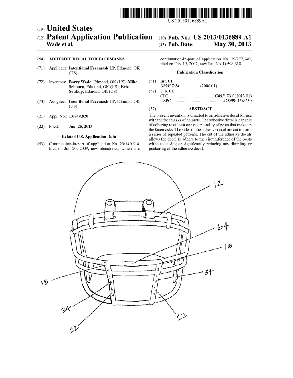Adhesive Decal For Facemasks - diagram, schematic, and image 01