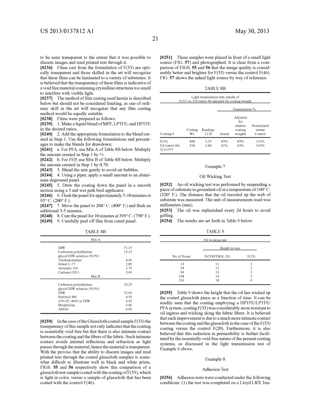 BLENDED FLUOROPOLYMER COMPOSITIONS AND COATINGS FOR FLEXIBLE SUBSTRATES - diagram, schematic, and image 79