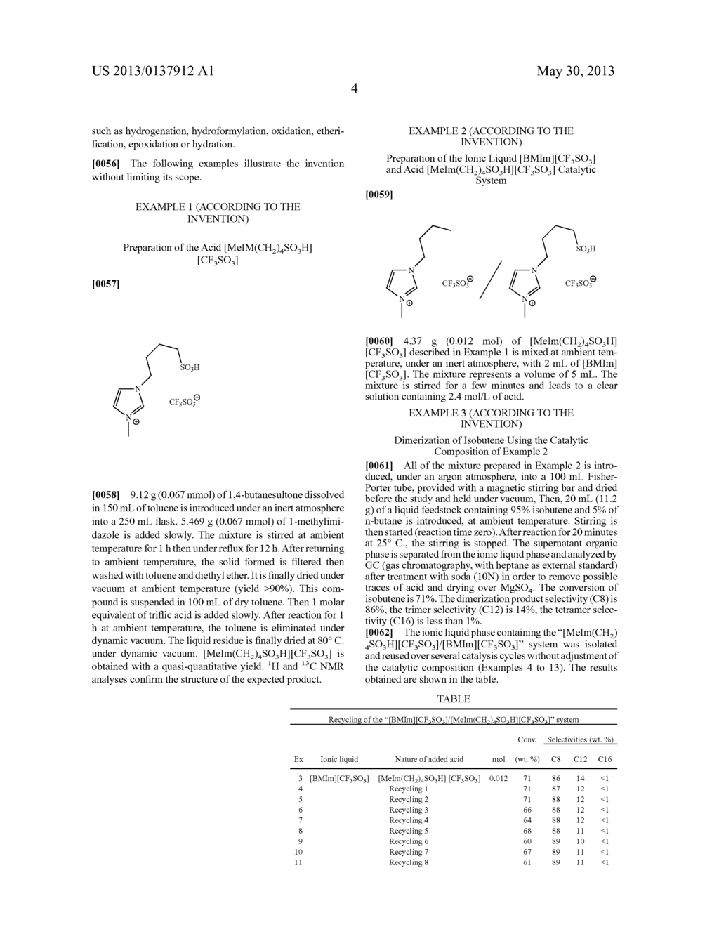 CATALYTIC COMPOSITION CONTAINING AN ACID FUNCTION AND A PROCESS FOR THE     SELECTIVE DIMERIZATION OF ISOBUTENE - diagram, schematic, and image 05