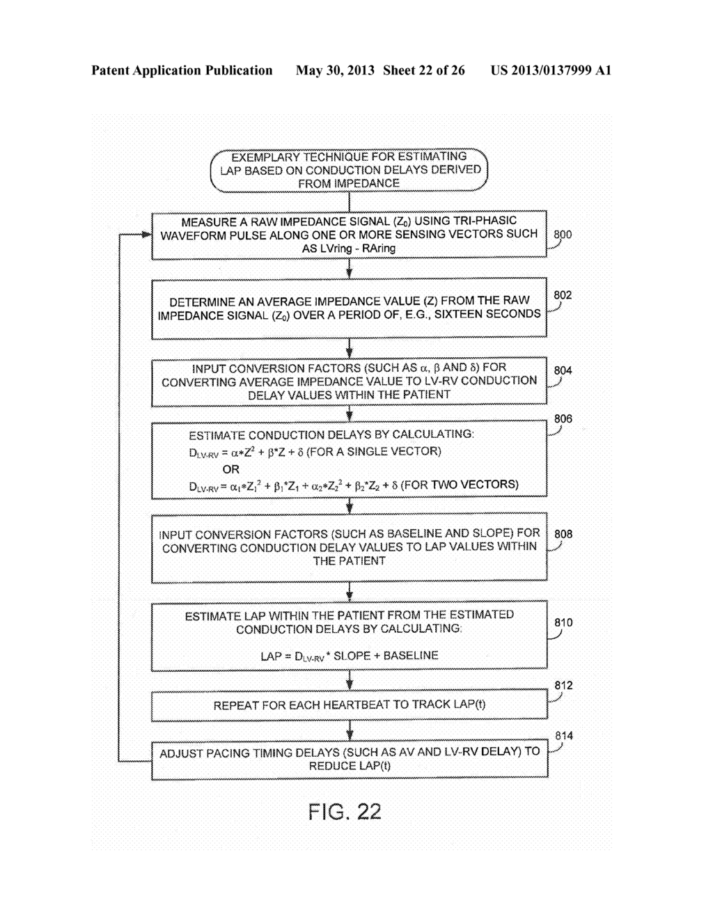 SYSTEM AND METHOD FOR ESTIMATING ELECTRICAL CONDUCTION DELAYS FROM     IMMITTANCE VALUES MEASURED USING AN IMPLANTABLE MEDICAL DEVICE - diagram, schematic, and image 23