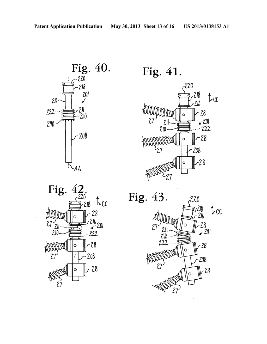 Dynamic stabilization assembly having pre-compressed spacers with     differential displacements - diagram, schematic, and image 14