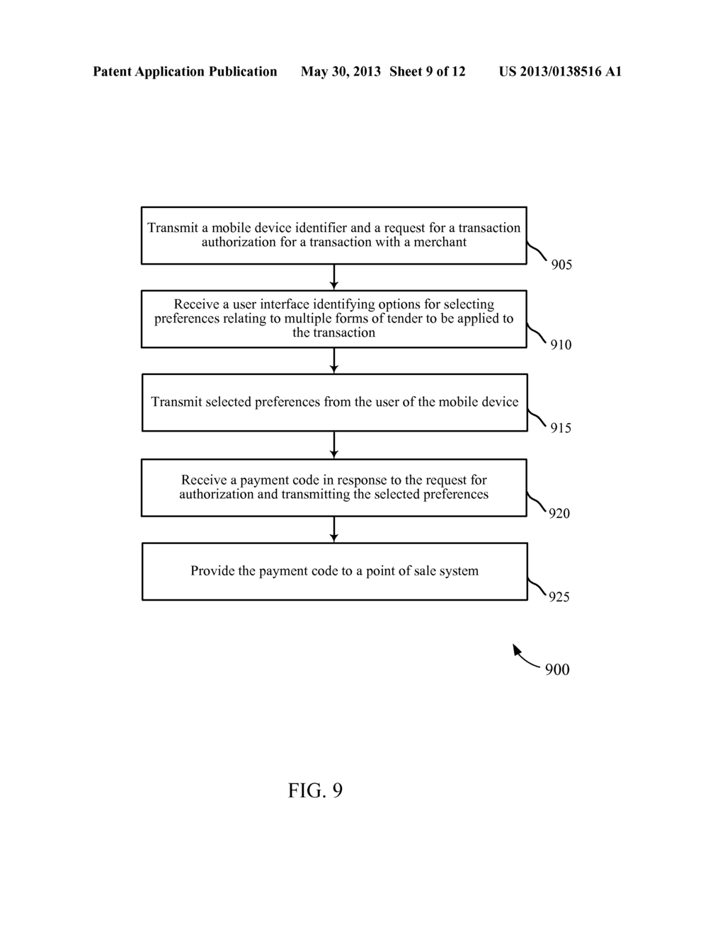 MOBILE DEVICE AUTHORIZATION SYSTEM FOR CONCURRENT SUBMISSION OF MULTIPLE     TENDER TYPES - diagram, schematic, and image 10