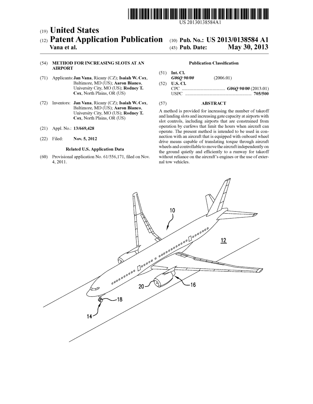 METHOD FOR INCREASING SLOTS AT AN AIRPORT - diagram, schematic, and image 01