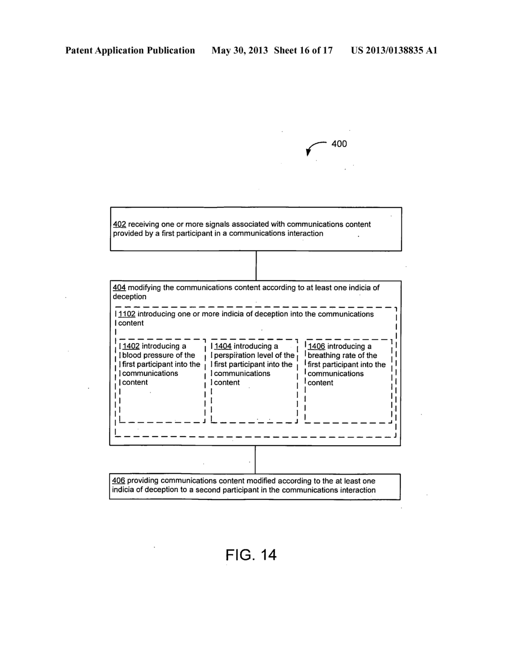 Masking of deceptive indicia in a communication interaction - diagram, schematic, and image 17