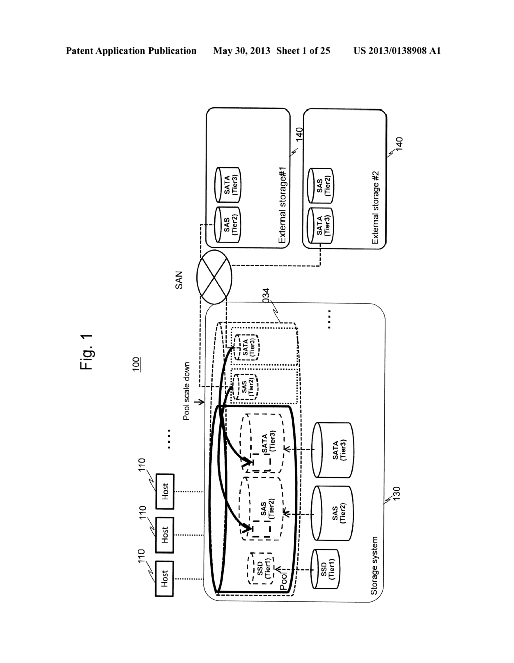 STORAGE SYSTEM AND POOL CAPACITY SCALE-DOWN CONTROL METHOD - diagram, schematic, and image 02