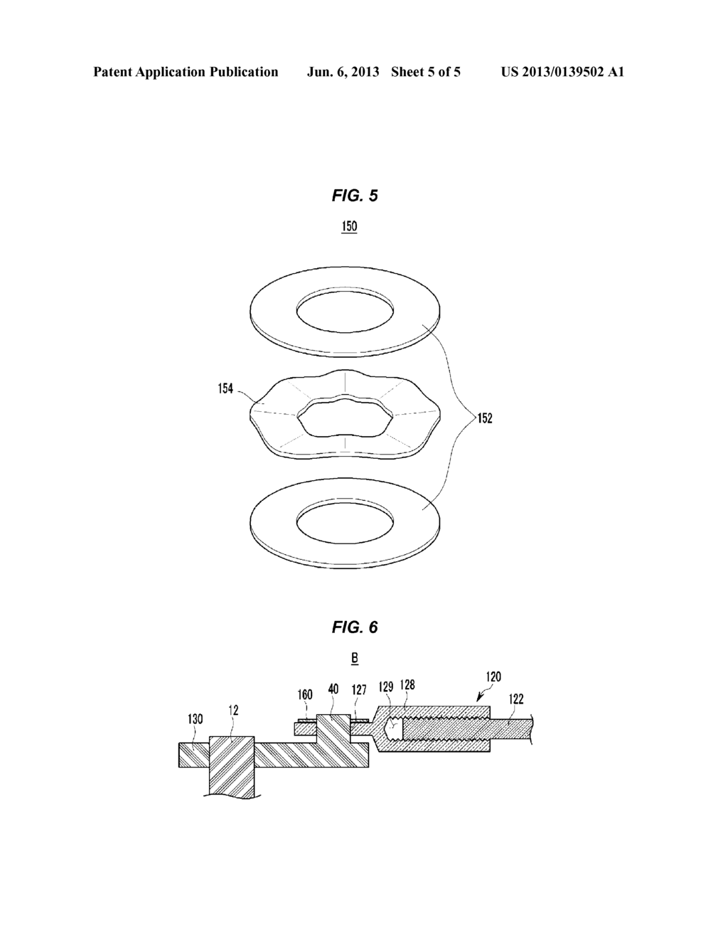 WASHER FOR REDUCING NOISE AND SYSTEM FOR REDUCING NOISE OF WASTEGATE VALVE     APPARATUS BY USING THE SAME - diagram, schematic, and image 06