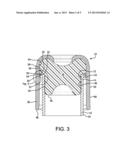 CLOSURE WITH SHIELD, STOPPER, AND PUSHER, AND METHOD FOR MAKING THE SAME diagram and image