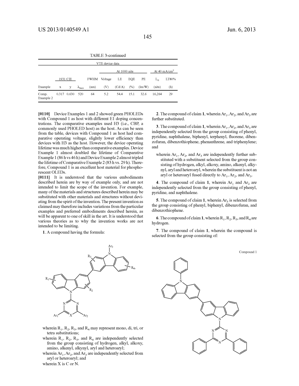BICARBAZOLE COMPOUNDS FOR OLEDS - diagram, schematic, and image 149