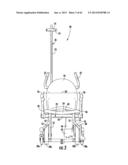 WHEELED PATIENT SUPPORT WITH FOOT RESTS diagram and image