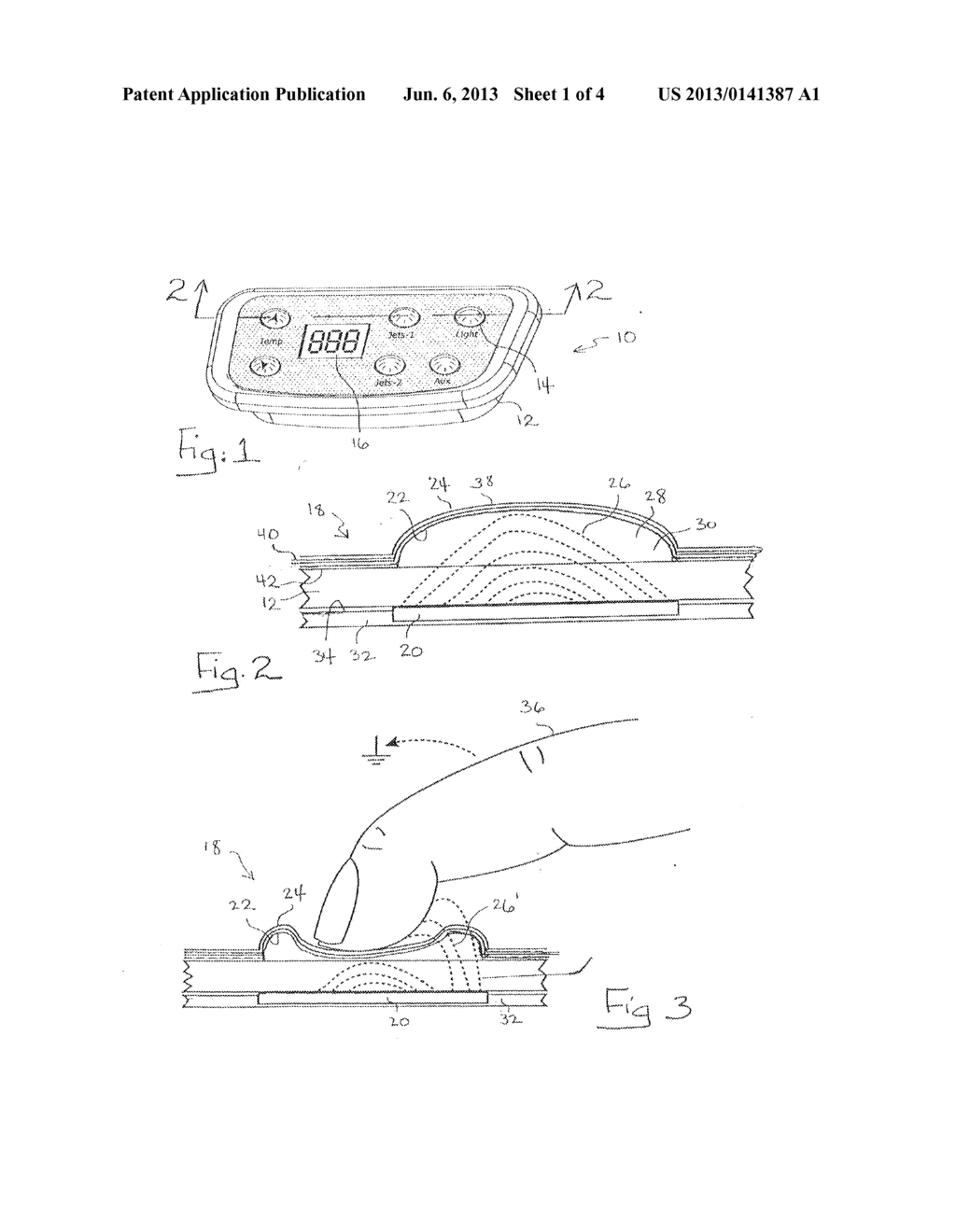 CAPACITIVE TOUCH SENSOR ASSEMBLY FOR USE IN A WET ENVIRONMENT - diagram, schematic, and image 02