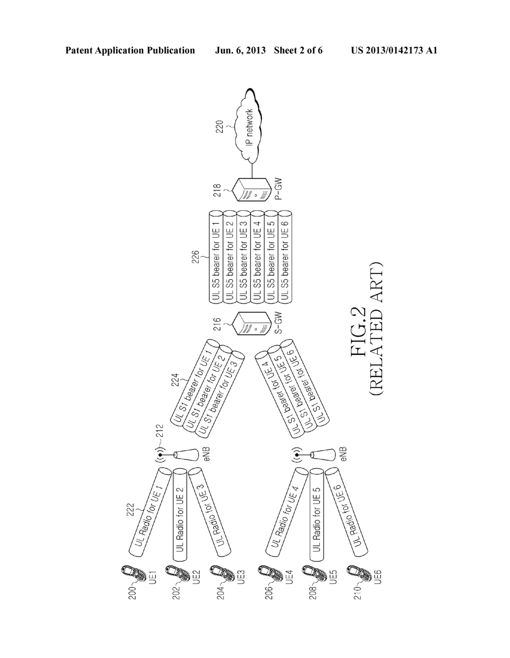 METHOD AND APPARATUS FOR SETTING UP UPLINK COMMON BEARER IN WIRELESS     COMMUNICATION NETWORK - diagram, schematic, and image 03