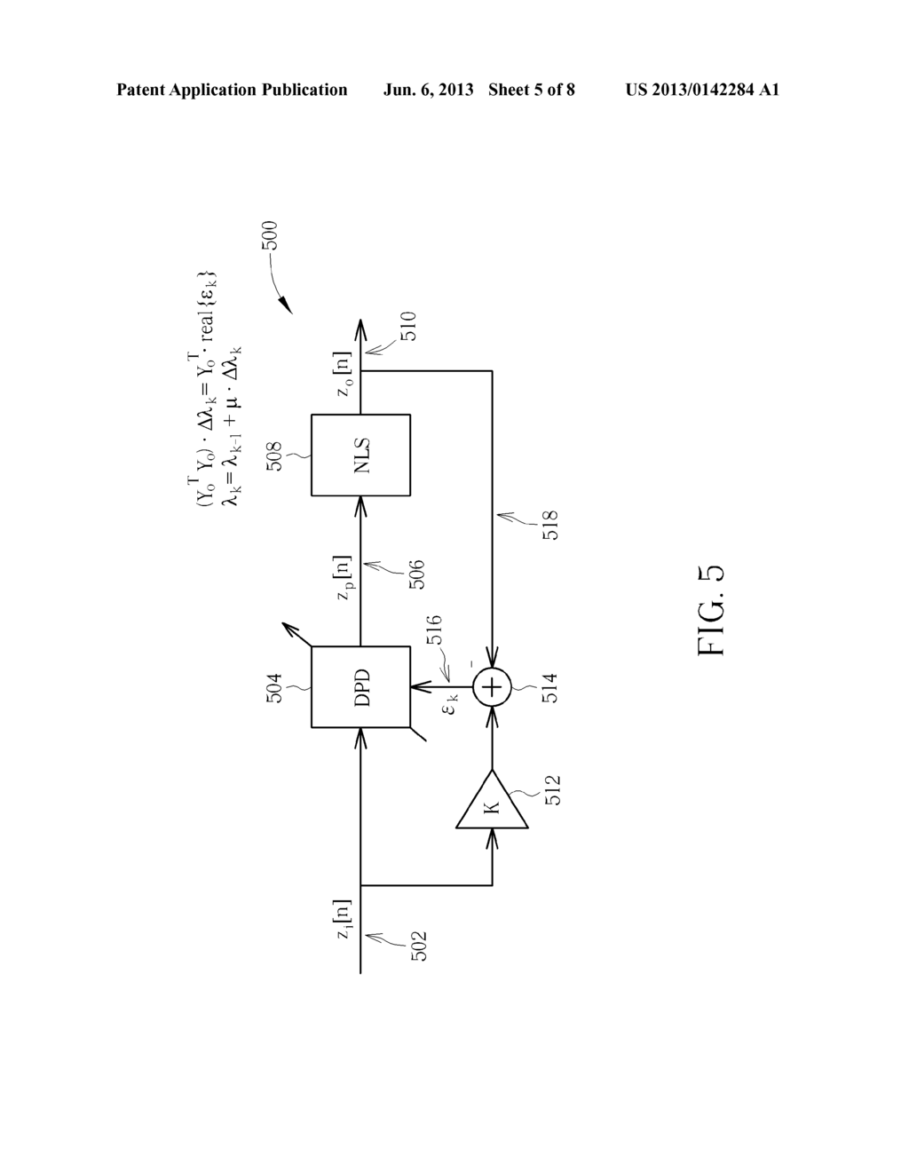 PREDISTORTION CIRCUIT, WIRELESS COMMUNICATION UNIT AND METHOD FOR     COEFFICIENT ESTIMATION - diagram, schematic, and image 06