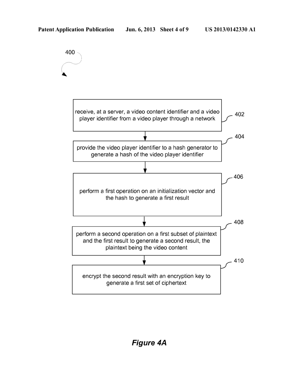 BINDING OF PROTECTED VIDEO CONTENT TO VIDEO PLAYER WITH BLOCK CIPHER HASH - diagram, schematic, and image 05