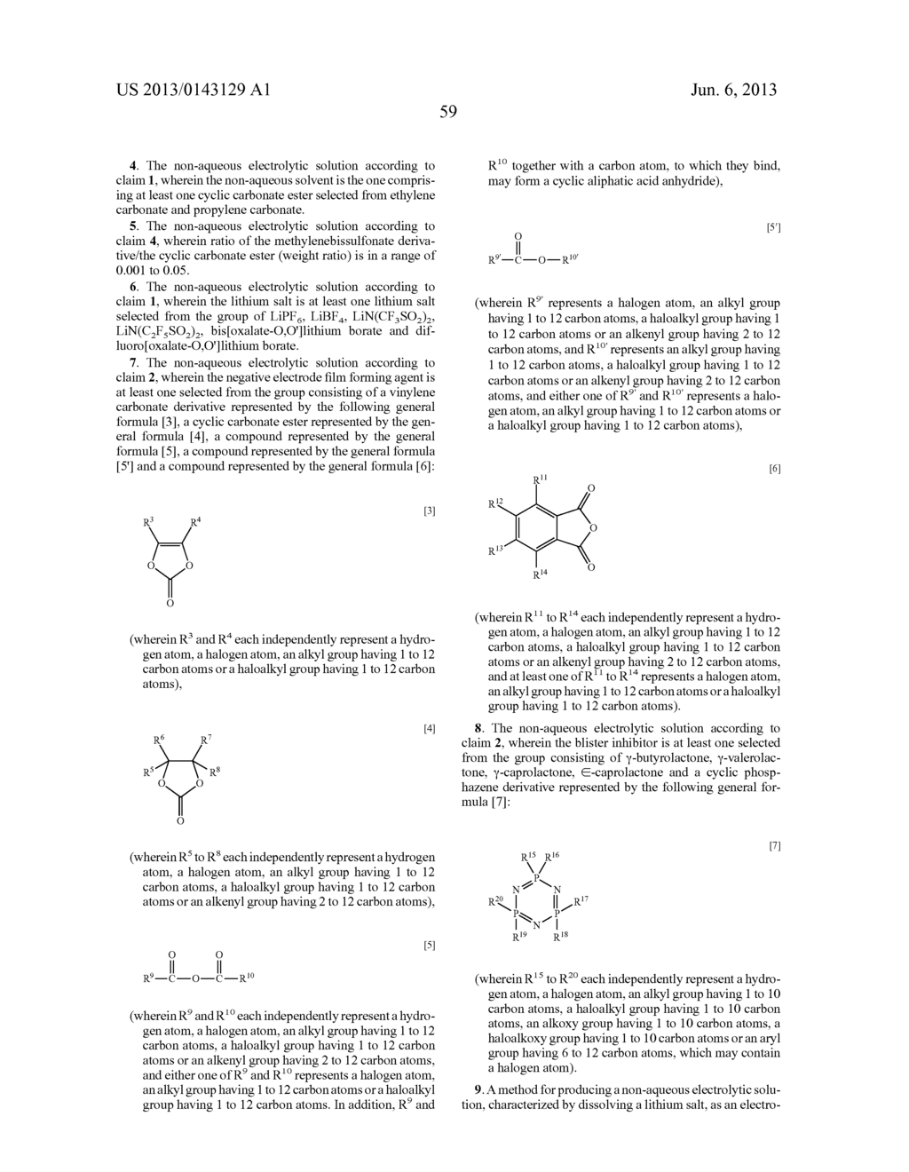 NONAQUEOUS ELECTROLYTE SOLUTION, METHOD FOR PRODUCING SAME, AND NONAQUEOUS     ELECTROLYTE BATTERY USING THE ELECTROLYTE SOLUTION - diagram, schematic, and image 60