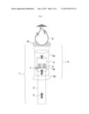 CRUDE GAS TORCH COMPRISING AN ADJUSTABLE OPENING CROSS-SECTION FOR FLARING     COMBUSTIBLE GASES AND METHOD FOR BURNING CRUDE GASES diagram and image