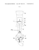 CRUDE GAS TORCH COMPRISING AN ADJUSTABLE OPENING CROSS-SECTION FOR FLARING     COMBUSTIBLE GASES AND METHOD FOR BURNING CRUDE GASES diagram and image