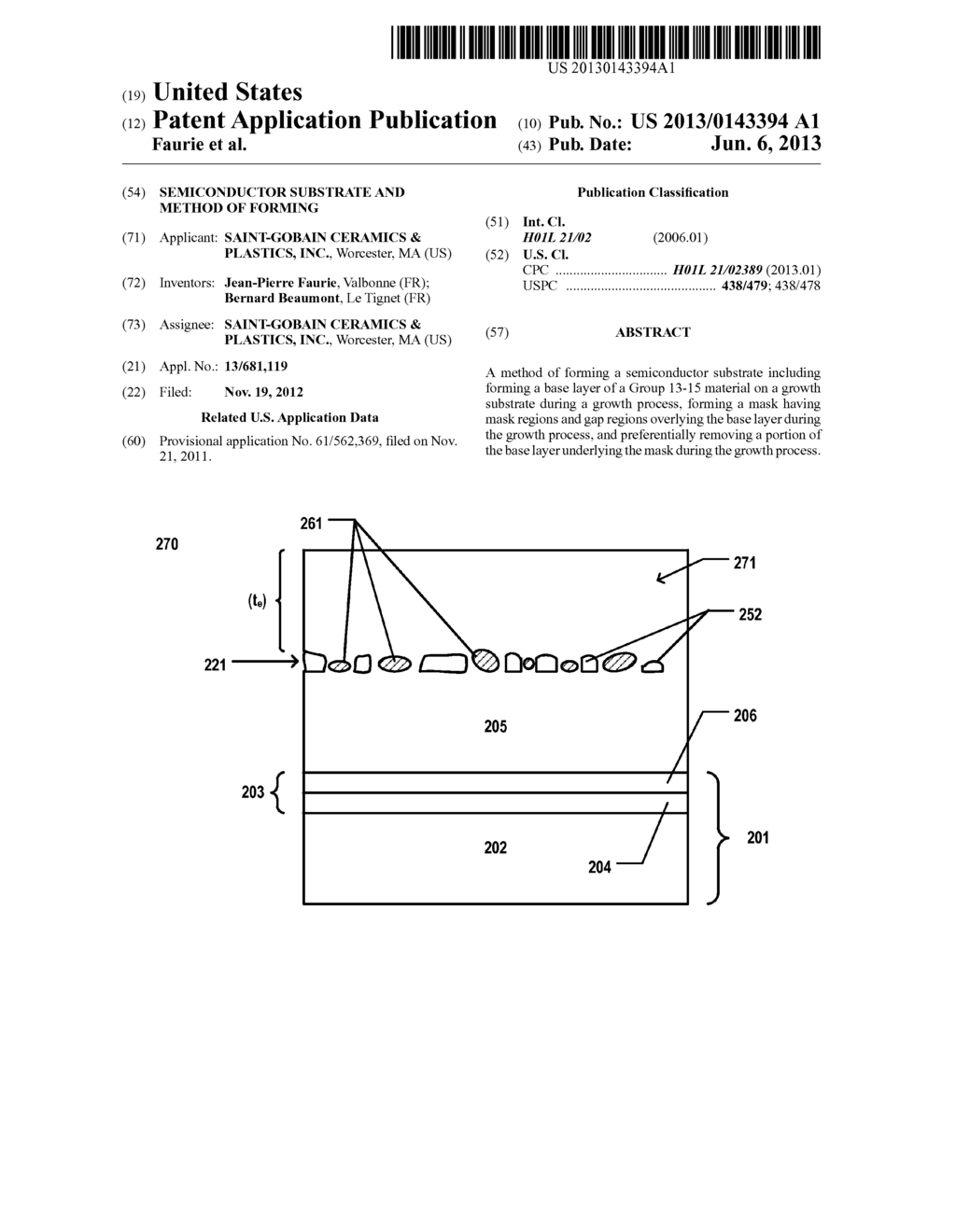 SEMICONDUCTOR SUBSTRATE AND METHOD OF FORMING - diagram, schematic, and image 01