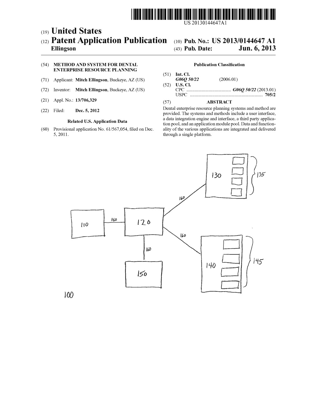 METHOD AND SYSTEM FOR DENTAL ENTERPRISE RESOURCE PLANNING - diagram, schematic, and image 01