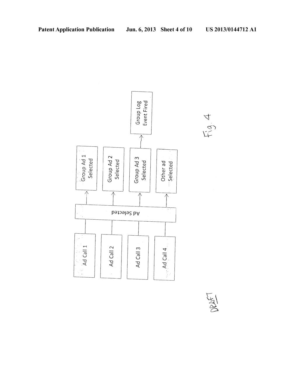 SYSTEMS AND METHODS FOR GROUP DELIVERY, GROUP COUNTING AND GROUP PACING OF     AD DELIVERY ON THE WORLD WIDE WEB - diagram, schematic, and image 05