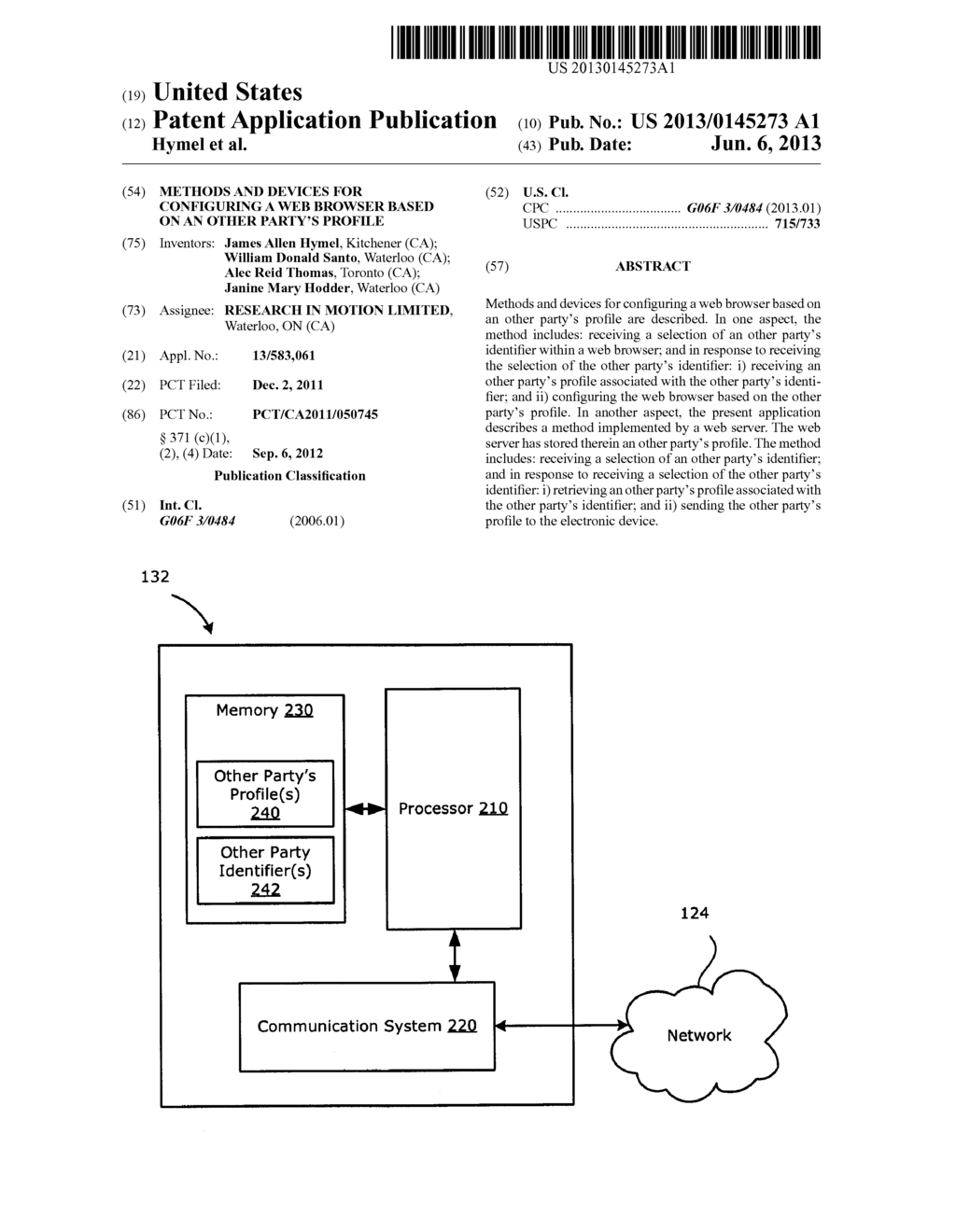 METHODS AND DEVICES FOR CONFIGURING A WEB BROWSER BASED ON AN OTHER     PARTY'S PROFILE - diagram, schematic, and image 01