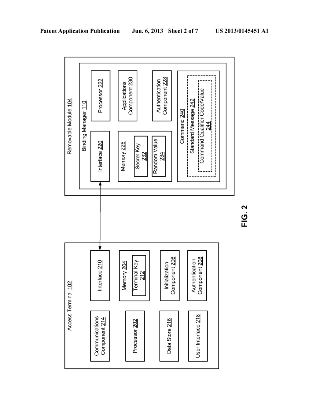 APPARATUS AND METHOD OF BINDING A REMOVABLE MODULE TO AN ACCESS TERMINAL - diagram, schematic, and image 03