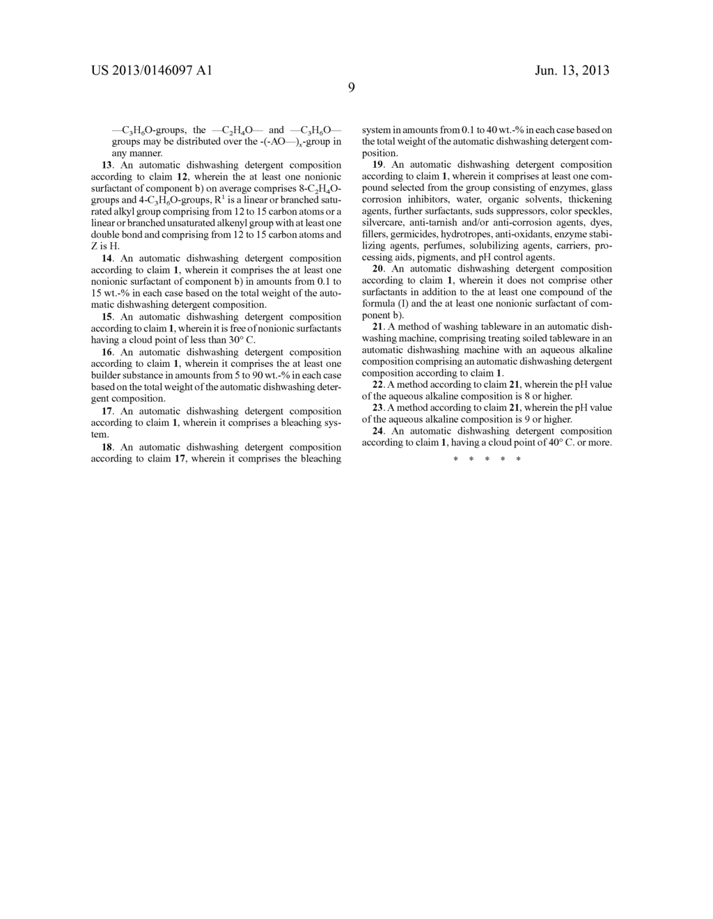 Automatic Dishwashing Detergent Compositions Comprising Ethercarboxylic     Acids Or Their Salts And Nonionic Surfactants With A High Cloud Point - diagram, schematic, and image 10