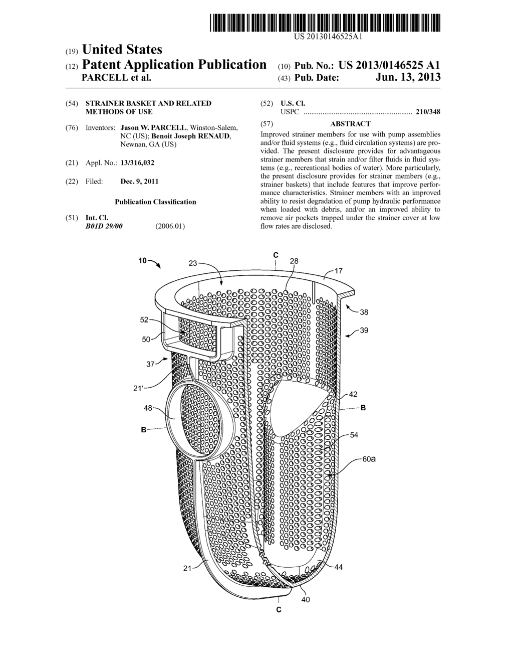 Strainer Basket And Related Methods Of Use - diagram, schematic, and image 01