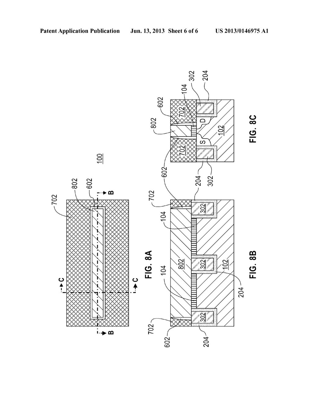 SEMICONDUCTOR DEVICE AND INTEGRATED CIRCUIT WITH HIGH-K/METAL GATE WITHOUT     HIGH-K DIRECT CONTACT WITH STI - diagram, schematic, and image 07