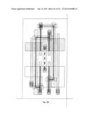 Integrated Circuit Including Cross-Coupled Transistors Having Gate     Electrodes Formed Within Gate Level Feature Layout Channels With Shared     Diffusion Regions on Opposite Sides of Two-Transistor-Forming Gate Level     Feature diagram and image