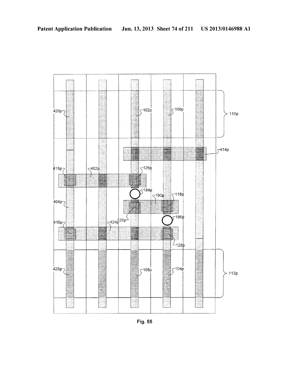 Integrated Circuit Including Cross-Coupled Transistors Having Gate     Electrodes Formed Within Gate Level Feature Layout Channels With Shared     Diffusion Regions on Opposite Sides of Two-Transistor-Forming Gate Level     Feature - diagram, schematic, and image 75