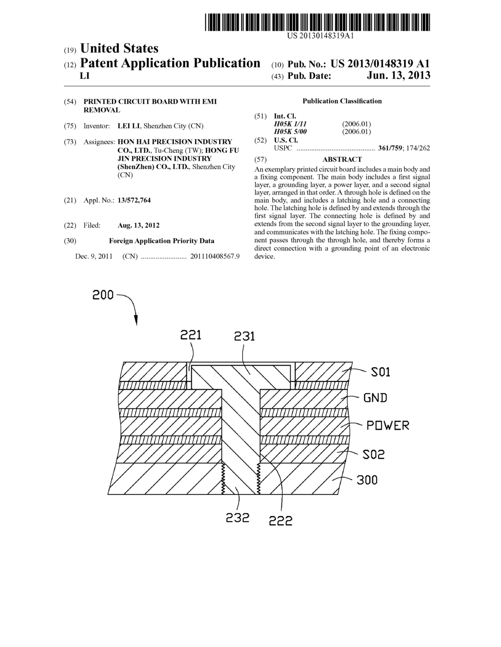 PRINTED CIRCUIT BOARD WITH EMI REMOVAL - diagram, schematic, and image 01