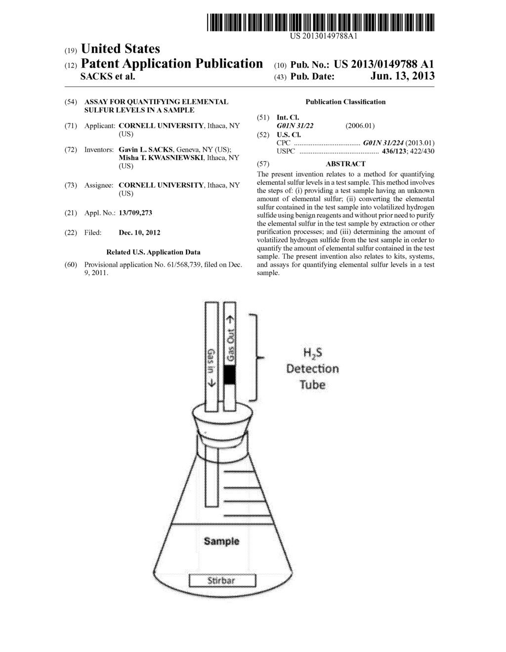 ASSAY FOR QUANTIFYING ELEMENTAL SULFUR LEVELS IN A SAMPLE - diagram, schematic, and image 01