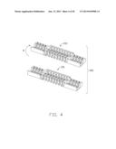 HERMAPHRODITIC BOARD TO BOARD CONNECTOR AND ASSEMBLY THEREOF WITH OFFSET     CONTACT ARRANGEMENT diagram and image