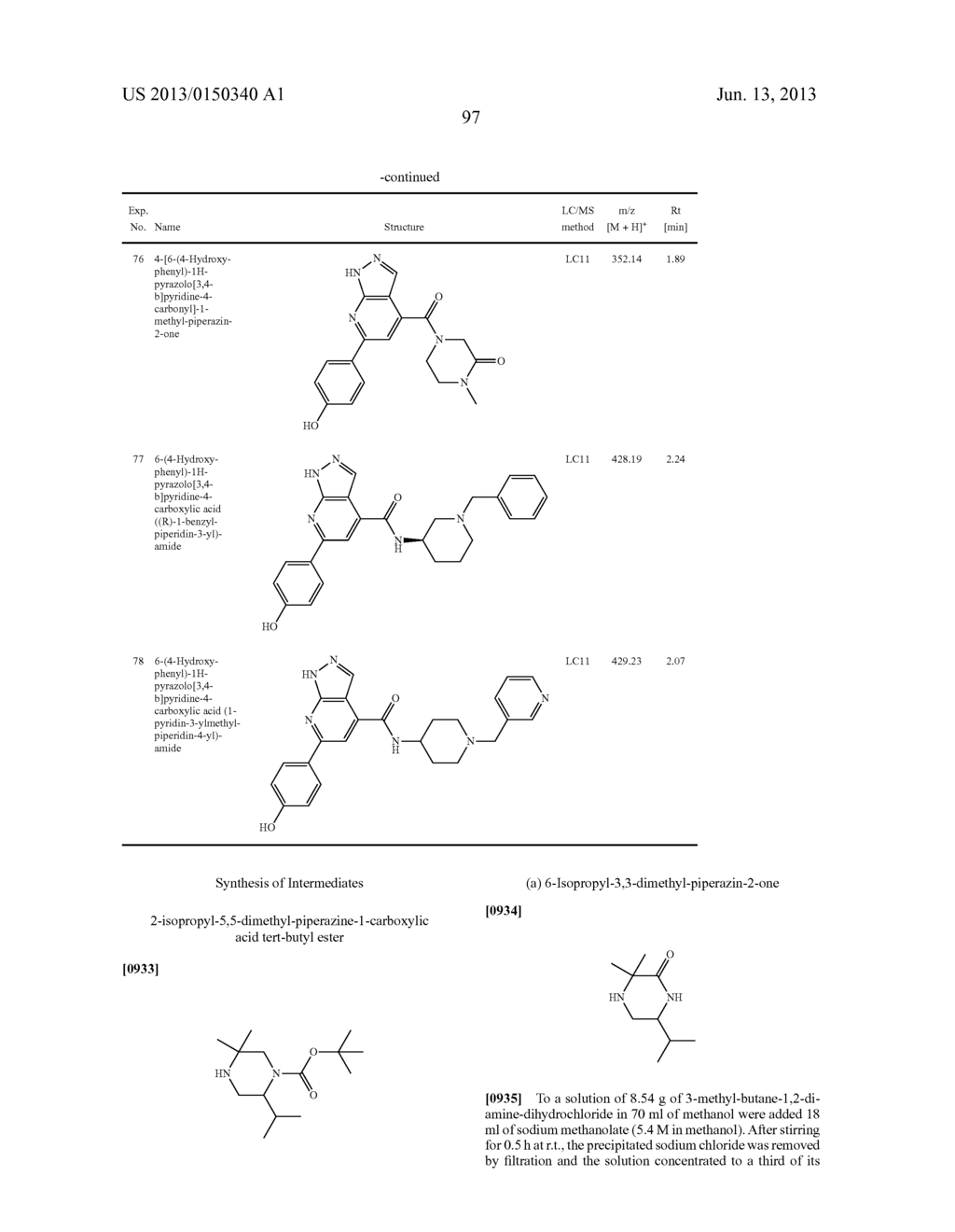 6-(4-Hydroxy-phenyl)-1H-pyrazolo[3,4-b]pyridine-4-carboxylic acid amide     derivatives as kinase inhibitors - diagram, schematic, and image 98