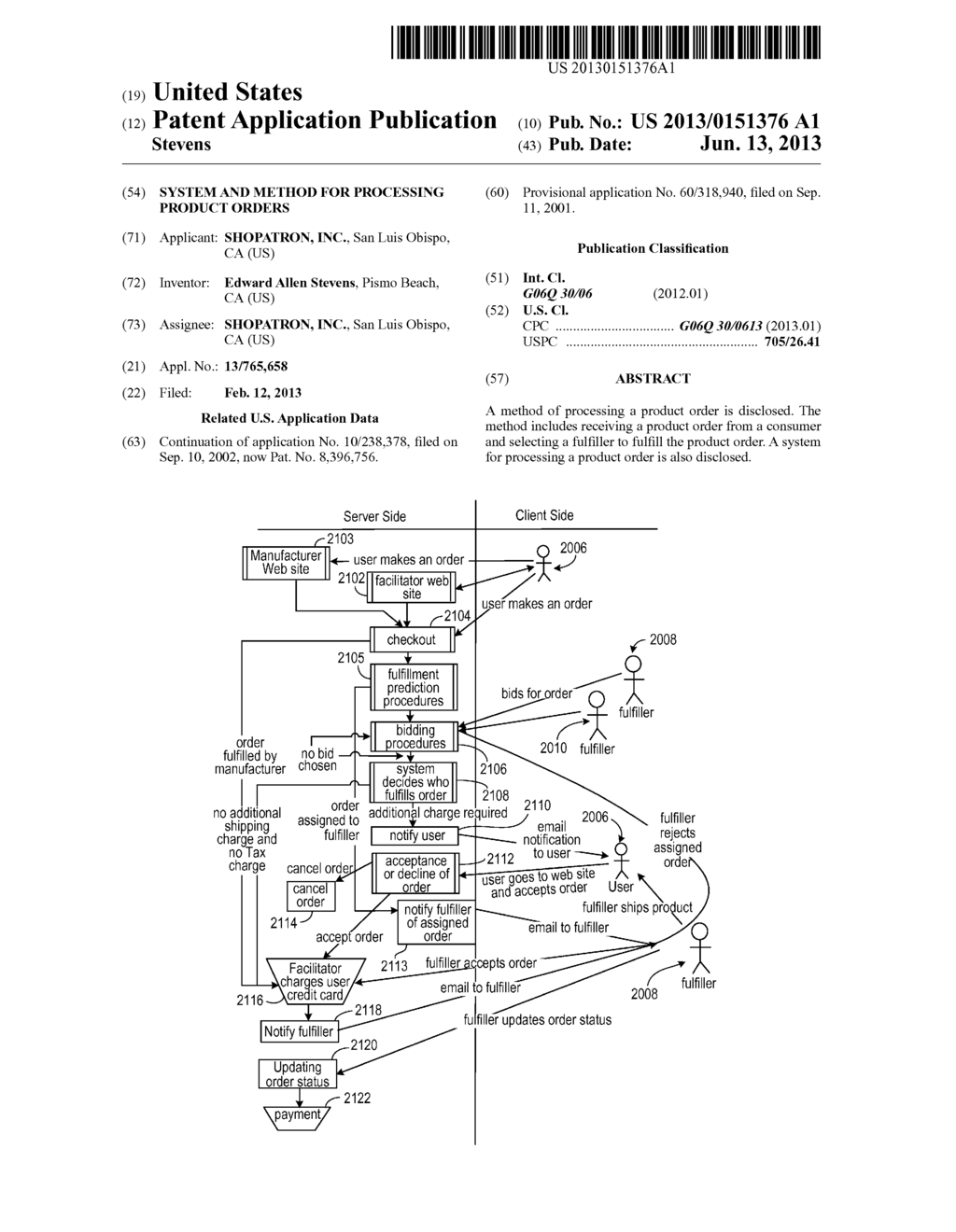 System and Method for Processing Product Orders - diagram, schematic, and image 01