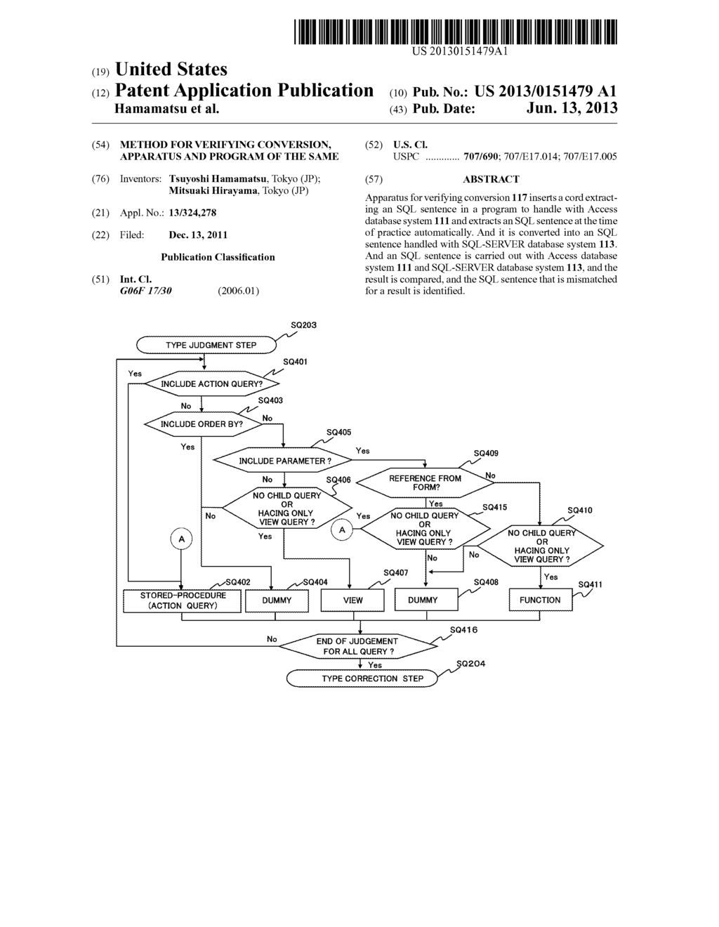 METHOD FOR VERIFYING CONVERSION, APPARATUS AND PROGRAM OF THE SAME - diagram, schematic, and image 01