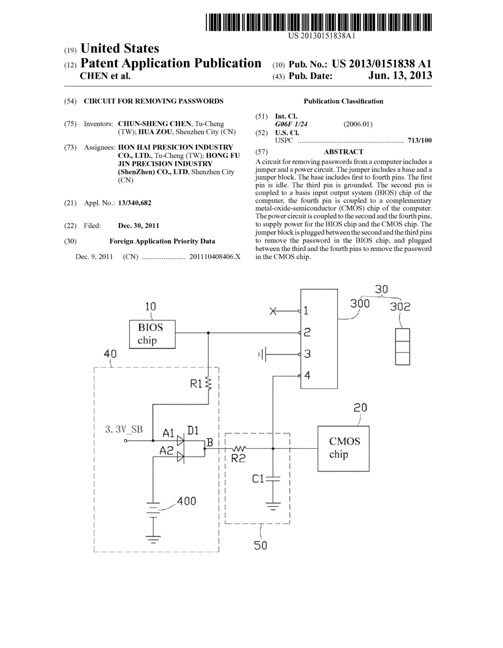 CIRCUIT FOR REMOVING PASSWORDS - diagram, schematic, and image 01