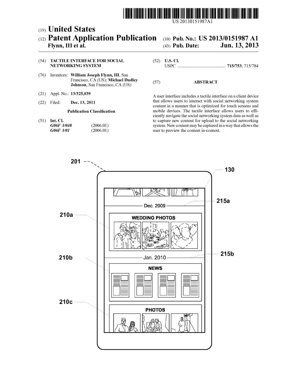 Tactile Interface for Social Networking System - diagram, schematic, and image 01