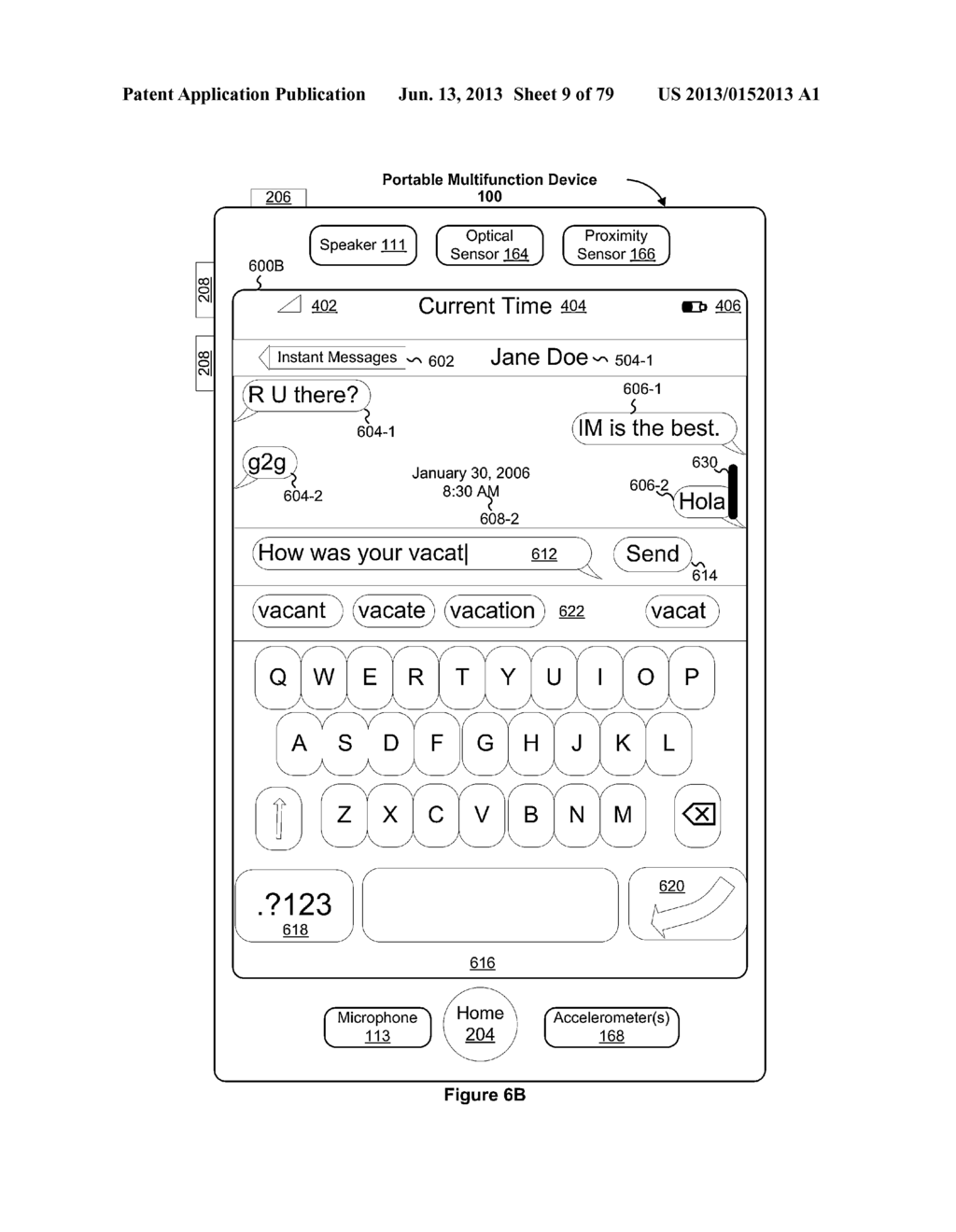 Portable Electronic Device, Method, and Graphical User Interface for     Displaying Electronic Lists and Documents - diagram, schematic, and image 10