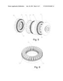 Disk-shaped multi-combined three-dimensional permanent magnet motor diagram and image