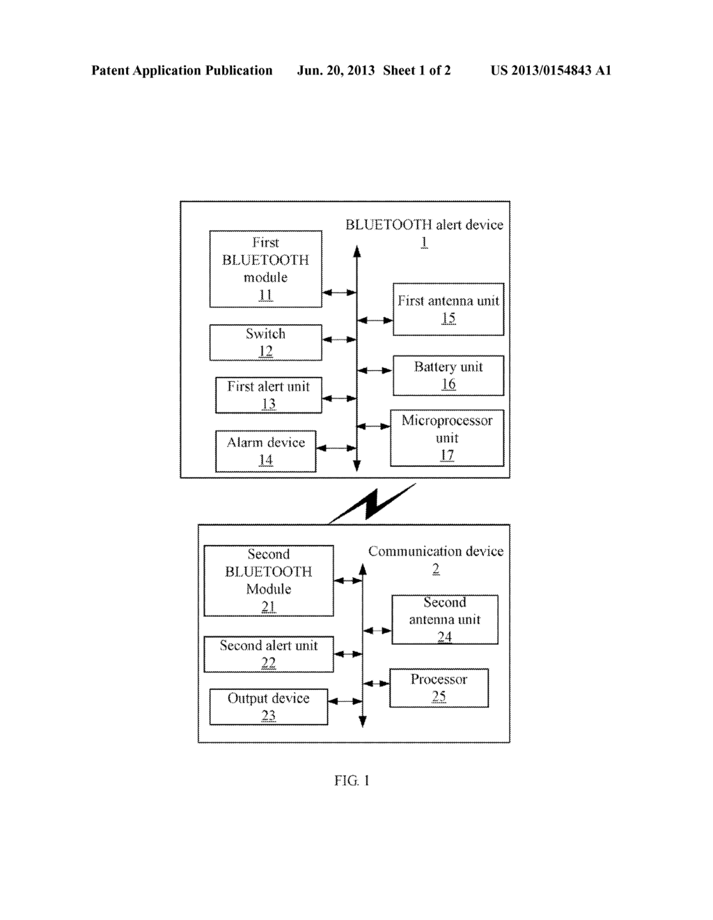 WIRELESS ALERT DEVICE, COMMUNICATION DEVICE AND ALERT METHOD - diagram, schematic, and image 02