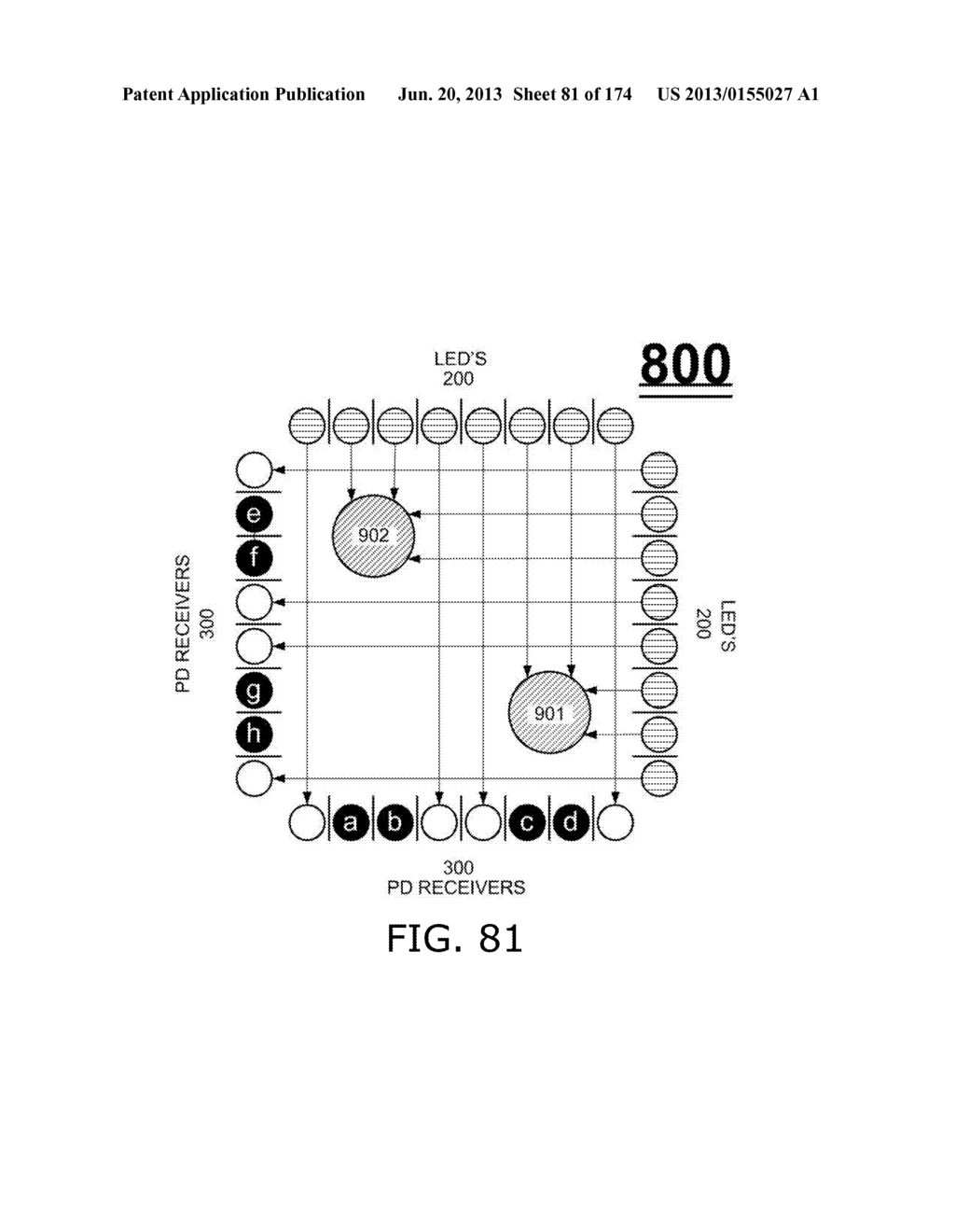 OPTICAL TOUCH SCREEN SYSTEMS USING TOTAL INTERNAL REFLECTION - diagram, schematic, and image 82