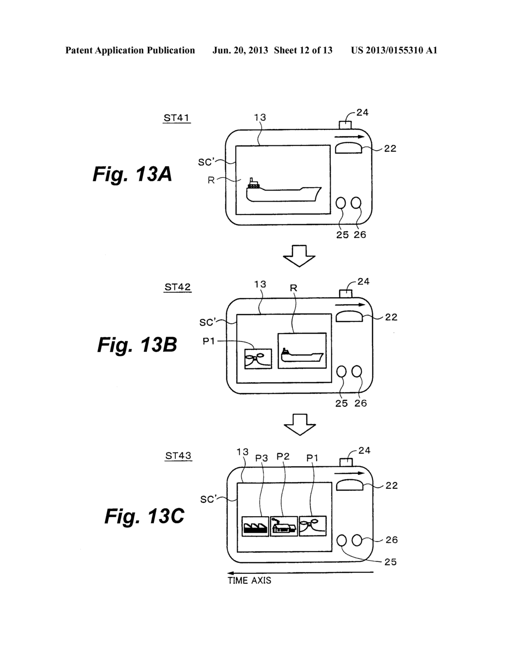 IMAGING APPARATUS, USER INTERFACE, AND ASSOCIATED METHODOLOGY FOR A     CO-EXISTENT SHOOTING AND REPRODUCTION MODE - diagram, schematic, and image 13