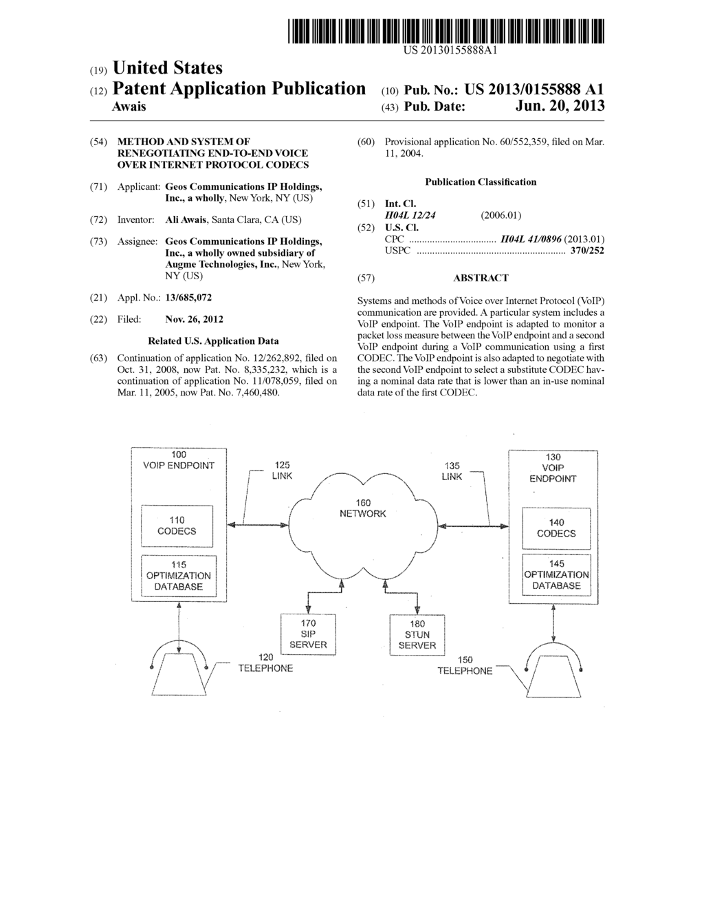 METHOD AND SYSTEM OF RENEGOTIATING END-TO-END VOICE OVER INTERNET PROTOCOL     CODECS - diagram, schematic, and image 01