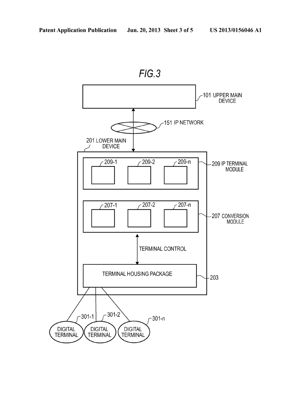 LOWER MAIN DEVICE AND NON-IP TERMINAL HOUSING METHOD - diagram, schematic, and image 04